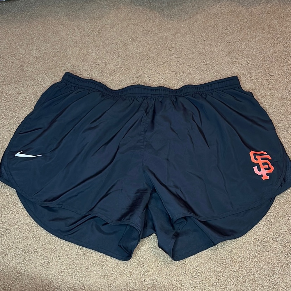Nike running shorts with San Francisco logo